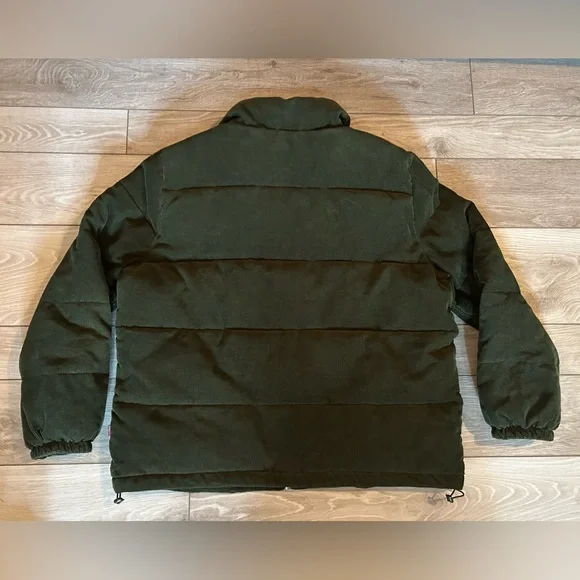 Levi's Women’s Olive Green Corduroy Puffer Quilted Jacket-Insulated -Full Zip-XL - Picture 6 of 8
